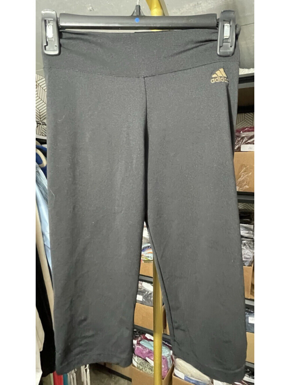Adidas Climalite Womens XS Cropped Capri Leggings Black Activewear Athletic